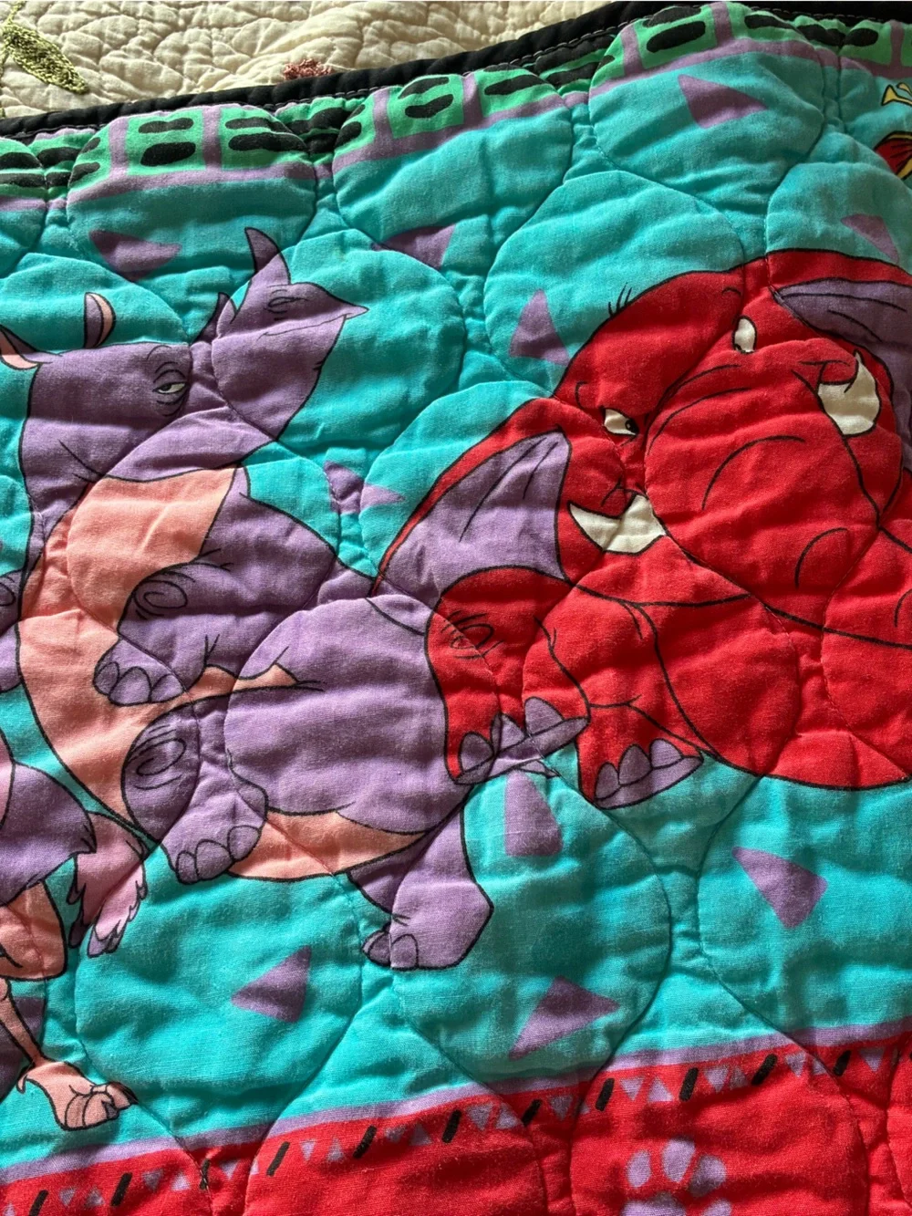 Vintage 90s Disney The Lion King Baby Blanket Quilt Crib 39”x51”